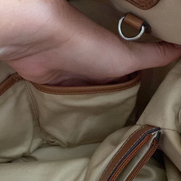 Fossil Handbag with Wooden Top Handle Straw/Plaid pattern - Picture 17 of 17